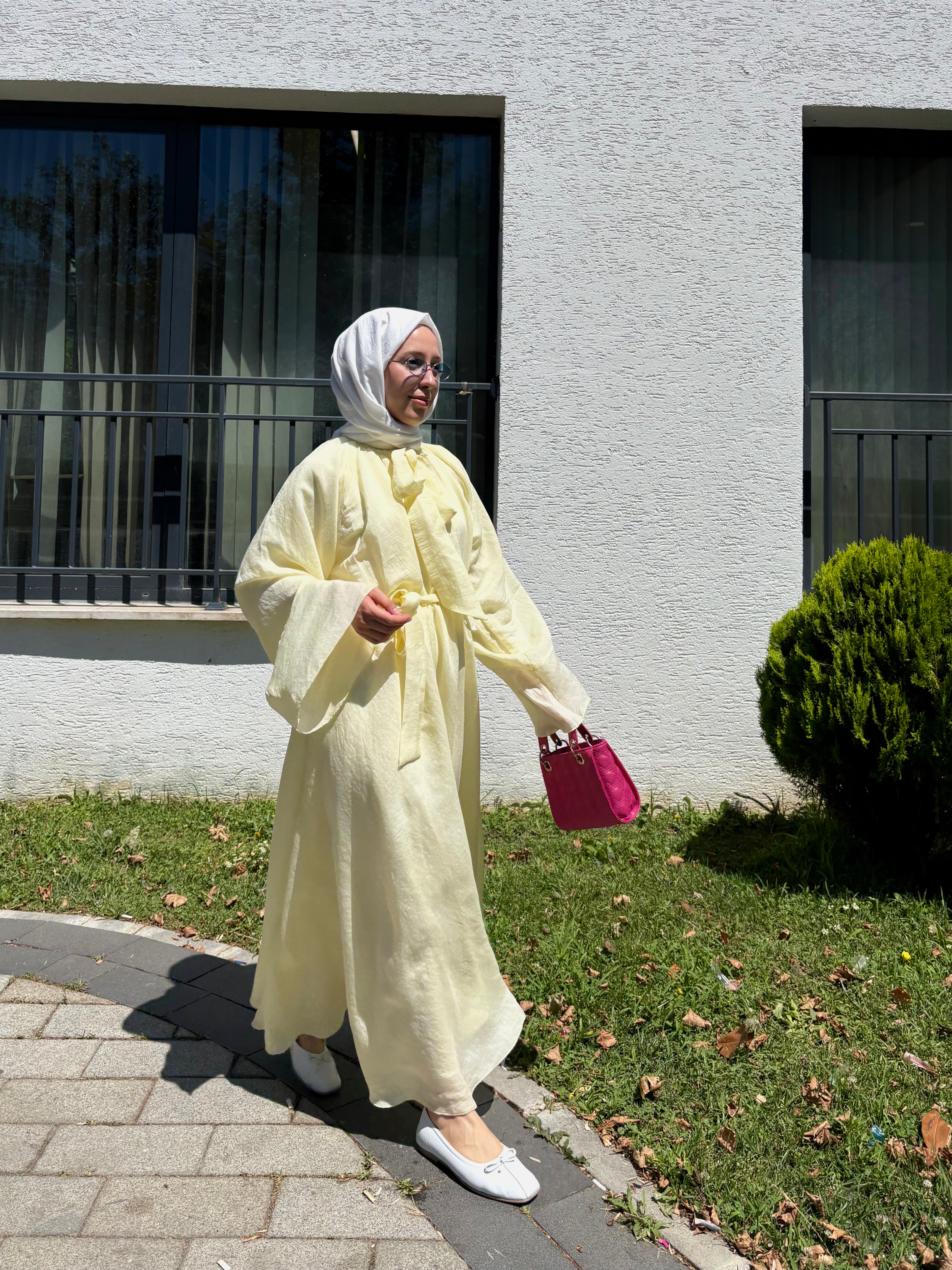 VUA / Bağlama Yakalı Elbise Sarı